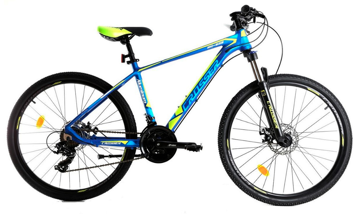 Велосипед Crosser Flow MT-036 26" размер М 2021 Черно-зеленый